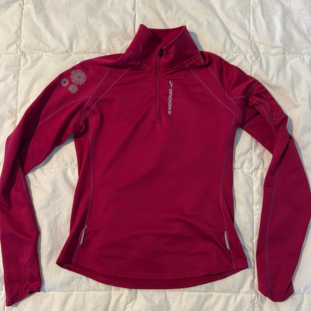 Brooks Running performance fleece 3/4 zip top